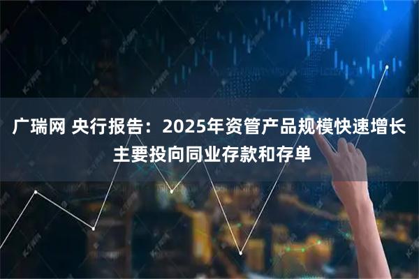 广瑞网 央行报告：2025年资管产品规模快速增长 主要投向同业存款和存单