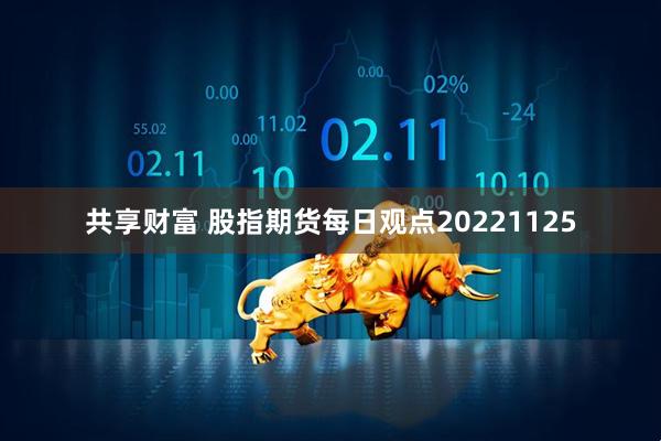 共享财富 股指期货每日观点20221125