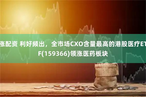 涨配资 利好频出，全市场CXO含量最高的港股医疗ETF(159366)领涨医药板块